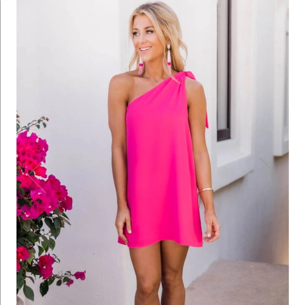 Thriving All Night Magenta Dress